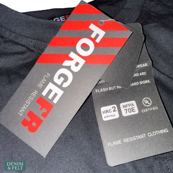 Forge FR Flame Resistant Black Long Sleeve Work Shirt 4XL HRC2 NFPA 70E NEW~NWT - Picture 5 of 8